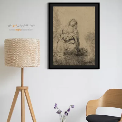 تابلو منزل - باکره و کودک در ابرها – تابلو نقاشی رامبراند - اسپو دکور