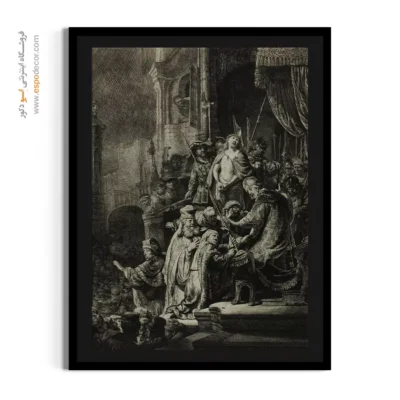 تابلو نقاشی هلندی - مسیح در حضور پیلاطس – تابلو نقاشی رامبراند - اسپو دکور