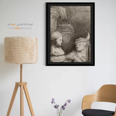 تابلو شیک - مردی که از روی حجم نقاشی می‌کند – تابلو نقاشی رامبراند - اسپو دکور