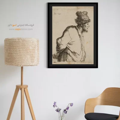 شاهکارهای رامبراند - دهقانی با دستانش در پشت – تابلو نقاشی رامبراند - اسپو دکور