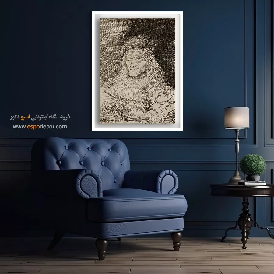 تابلو لاکچری - بازیکن کارت – تابلو نقاشی رامبراند - اسپو دکور