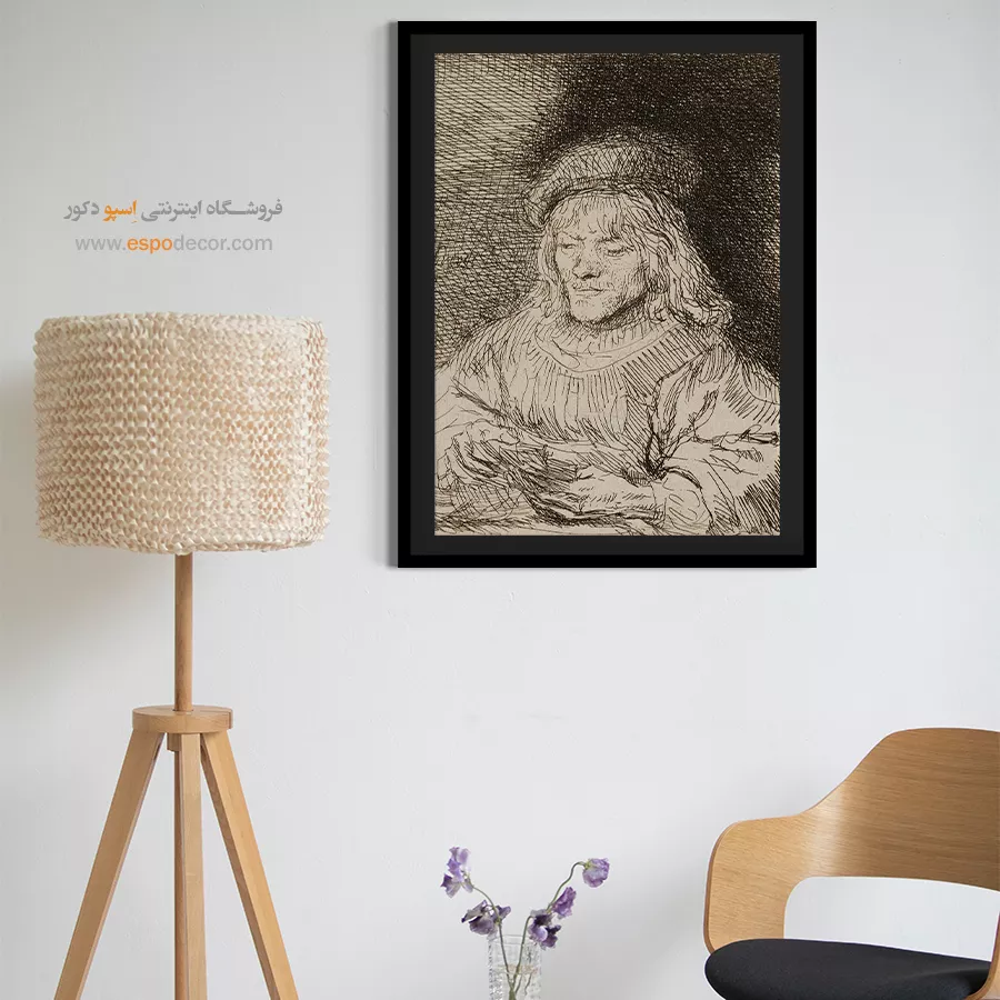 تابلو لاکچری - بازیکن کارت – تابلو نقاشی رامبراند - اسپو دکور