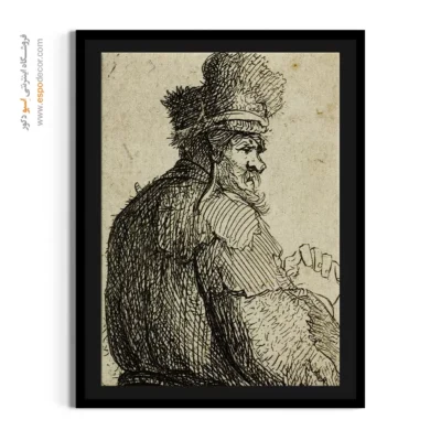 رامبراند ون راین - پیرمردی از پشت – تابلو نقاشی رامبراند - اسپو دکور