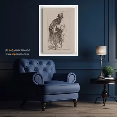 چاپ روی بوم - گدا با پای چوبی – تابلو نقاشی رامبراند - اسپو دکور