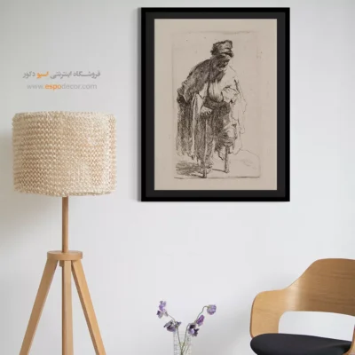 چاپ روی بوم - گدا با پای چوبی – تابلو نقاشی رامبراند - اسپو دکور