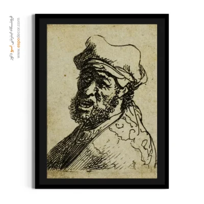 خرید تابلو پرتره معروف - مرد در حال گریه کردن – تابلو نقاشی رامبراند - اسپو دکور