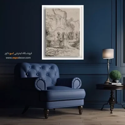 تابلو اتاق خواب - مسیح به مقبره برده شد – تابلو نقاشی رامبراند - اسپو دکور