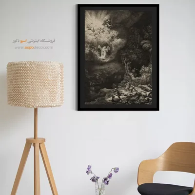 تابلو نقاشی سبک رامبراند - فرشته ای که در برابر شبانان ظاهر می شود – تابلو نقاشی رامبراند - اسپو دکور