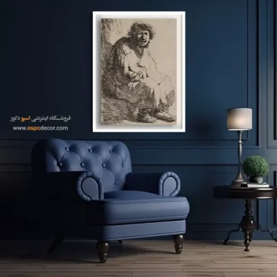 فروشگاه خرید آنلاین تابلو نقاشی - گدای نشسته – تابلو نقاشی رامبراند - اسپو دکور