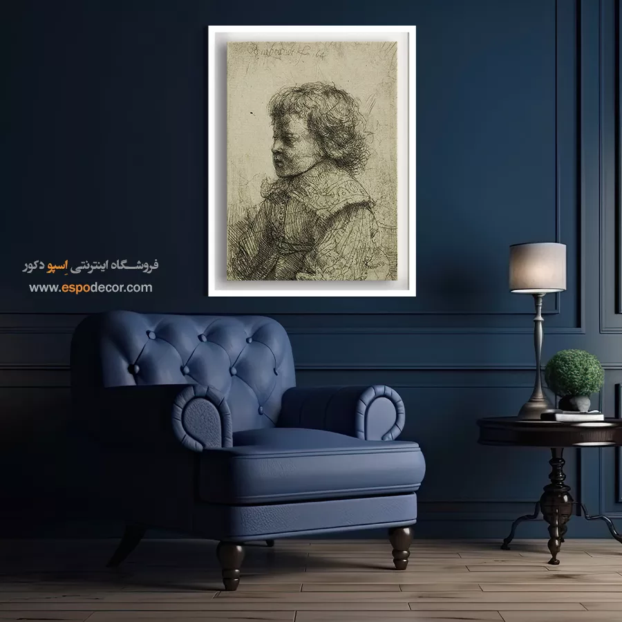 تابلو هنری پرتره - پرتره یک پسر – تابلو نقاشی رامبراند - اسپو دکور