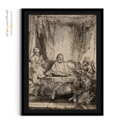 خرید تابلو آنتیک - مسیح در امائوس – تابلو نقاشی رامبراند - اسپو دکور