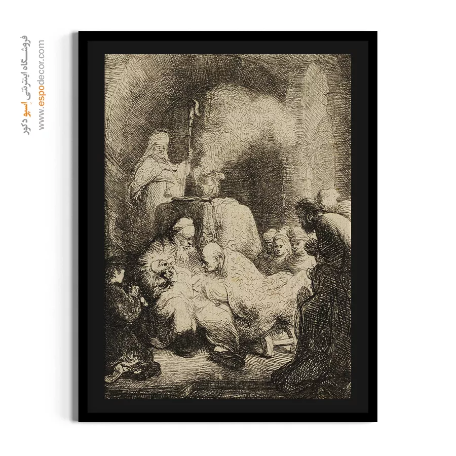 خرید تابلو بوم لوکس - ختنه – تابلو نقاشی رامبراند - اسپو دکور