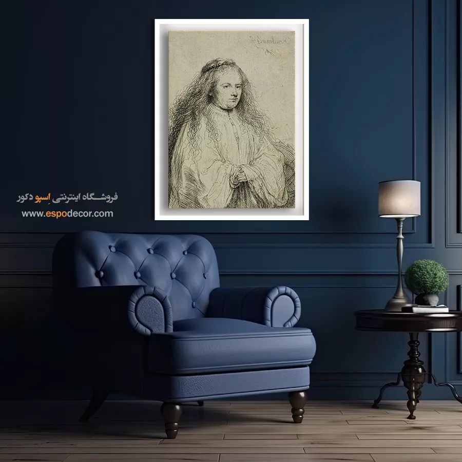 خرید تابلو چهره زن کلاسیک - سنت کاترین – تابلو نقاشی رامبراند - اسپو دکور