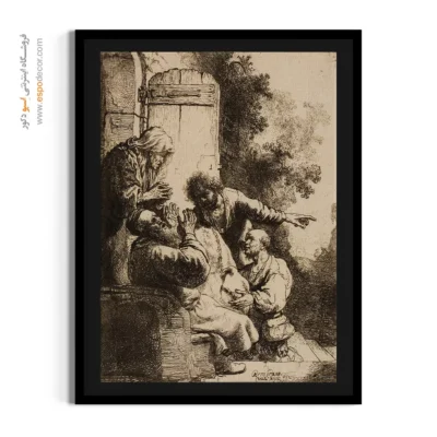 خرید تابلو بوم آماده - لباس یوسف را برای یعقوب آوردند – تابلو نقاشی رامبراند - اسپو دکور