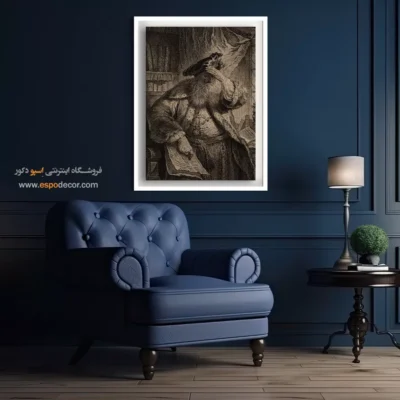 نقاشی کلاسیک برای دکور - پیرمردی که با دست روی چشمانش سایه می اندازد – تابلو نقاشی رامبراند - اسپو دکور