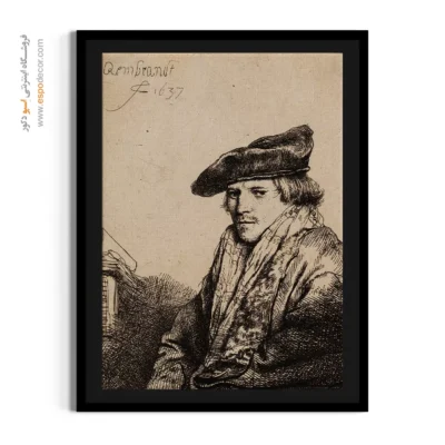 خرید تابلو نقاشی چاپی کلاسیک - مرد جوانی با کلاه مخملی – تابلو نقاشی رامبراند - اسپو دکور