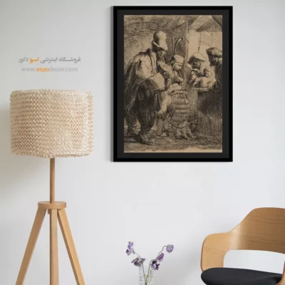 تابلو نقاشی اصل با چاپ با کیفیت - نوازندگان – تابلو نقاشی رامبراند - اسپو دکور