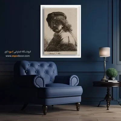 تابلو نقاشی سلف پرتره - سلف پرتره با کلاه – تابلو نقاشی رامبراند - اسپو دکور