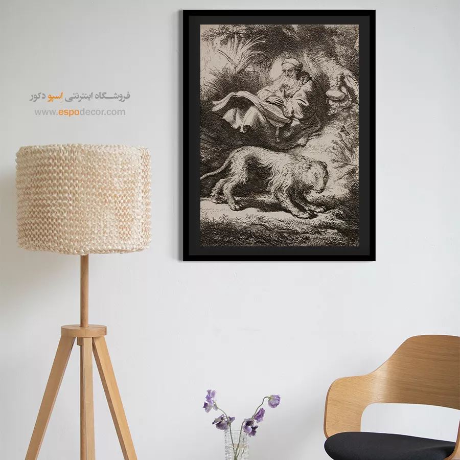 تابلو نقاشی کلاسیک جدید - سنت جروم میخواند – تابلو نقاشی رامبراند - اسپو دکور