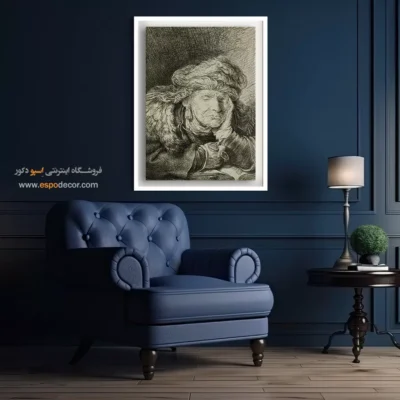 خرید تابلوهای کلاسیک - پیرزن خوابیده – تابلو نقاشی رامبراند - اسپو دکور