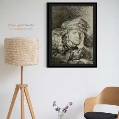 خرید تابلوهای کلاسیک - پیرزن خوابیده – تابلو نقاشی رامبراند - اسپو دکور