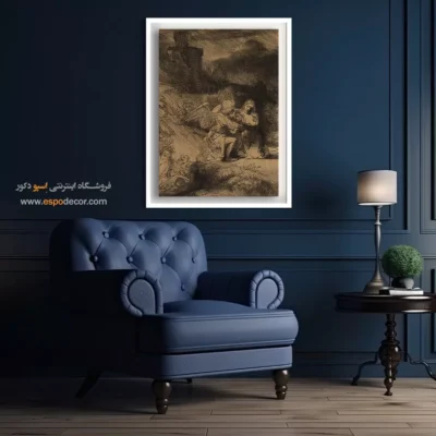 تابلو بوم آماده - عذاب در باغ – تابلو نقاشی رامبراند - اسپو دکور