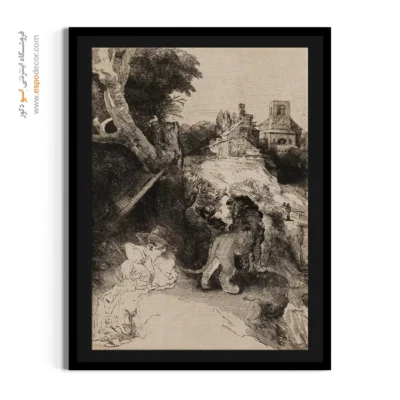 مرکز خرید تابلو بوم - سنت ژروم خواندن در منظره ایتالیایی – تابلو نقاشی رامبراند - اسپو دکور