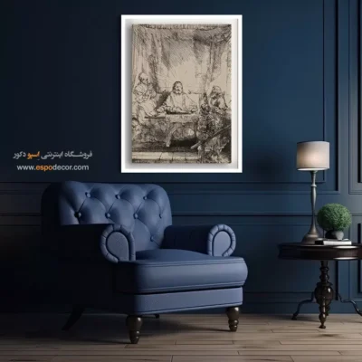 تابلو نقاشی از مسیح - مسیح در امائوس – تابلو نقاشی رامبراند - اسپو دکور