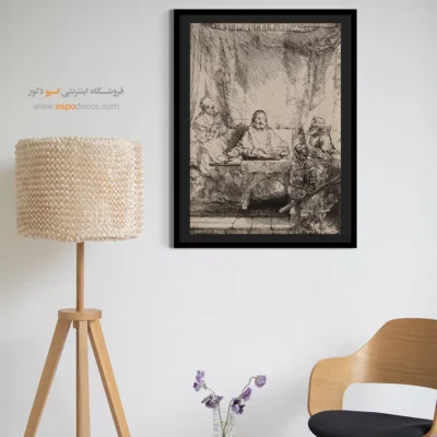 تابلو نقاشی از مسیح - مسیح در امائوس – تابلو نقاشی رامبراند - اسپو دکور