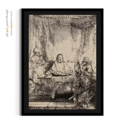 تابلو نقاشی از مسیح - مسیح در امائوس – تابلو نقاشی رامبراند - اسپو دکور