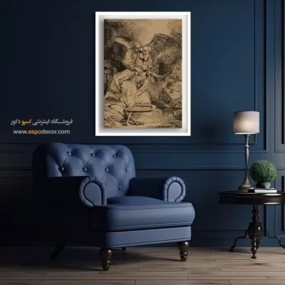 تابلو نقاشی مذهبی کلاسیک - قربانی ابراهیم – تابلو نقاشی رامبراند - اسپو دکور