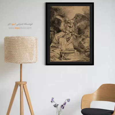 تابلو نقاشی مذهبی کلاسیک - قربانی ابراهیم – تابلو نقاشی رامبراند - اسپو دکور