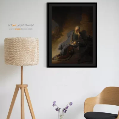 تابلو نقاشی استادان اروپایی - ارمیا از ویرانی اورشلیم ناله می کند – تابلو نقاشی رامبراند - اسپو دکور