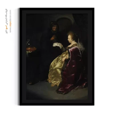 تابلو نقاشی معروف کلاسیک - استر، نامه هامان را می خواند – تابلو نقاشی رامبراند - اسپو دکور