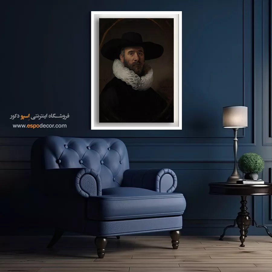 تابلو بوم نقاشی پرتره قدیمی - پرتره دیرک یانز – تابلو نقاشی رامبراند - اسپو دکور