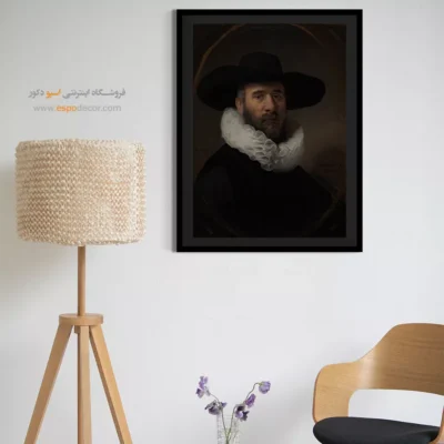 تابلو بوم نقاشی پرتره قدیمی - پرتره دیرک یانز – تابلو نقاشی رامبراند - اسپو دکور