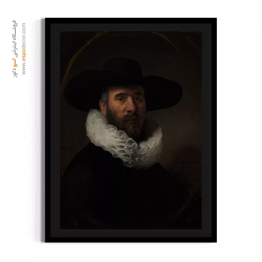 تابلو بوم نقاشی پرتره قدیمی - پرتره دیرک یانز – تابلو نقاشی رامبراند - اسپو دکور