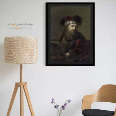مدل تابلو نقاشی پرتره - پرتره یک خاخام – تابلو نقاشی رامبراند - اسپو دکور