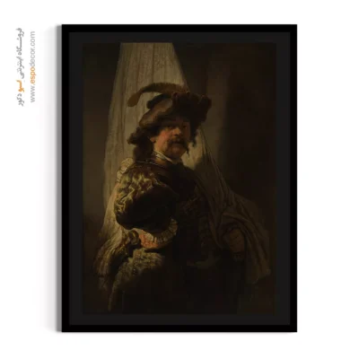 تابلو با تکنیک سایه روشن - پرچمدار – تابلو نقاشی رامبراند - اسپو دکور