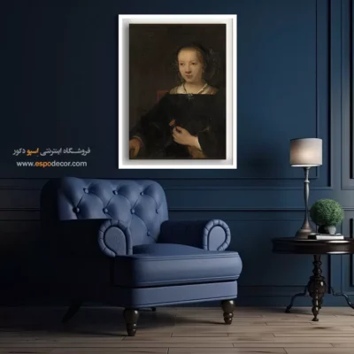 تابلو رامبراند برای خانه - زن با میخک – تابلو نقاشی رامبراند - اسپو دکور
