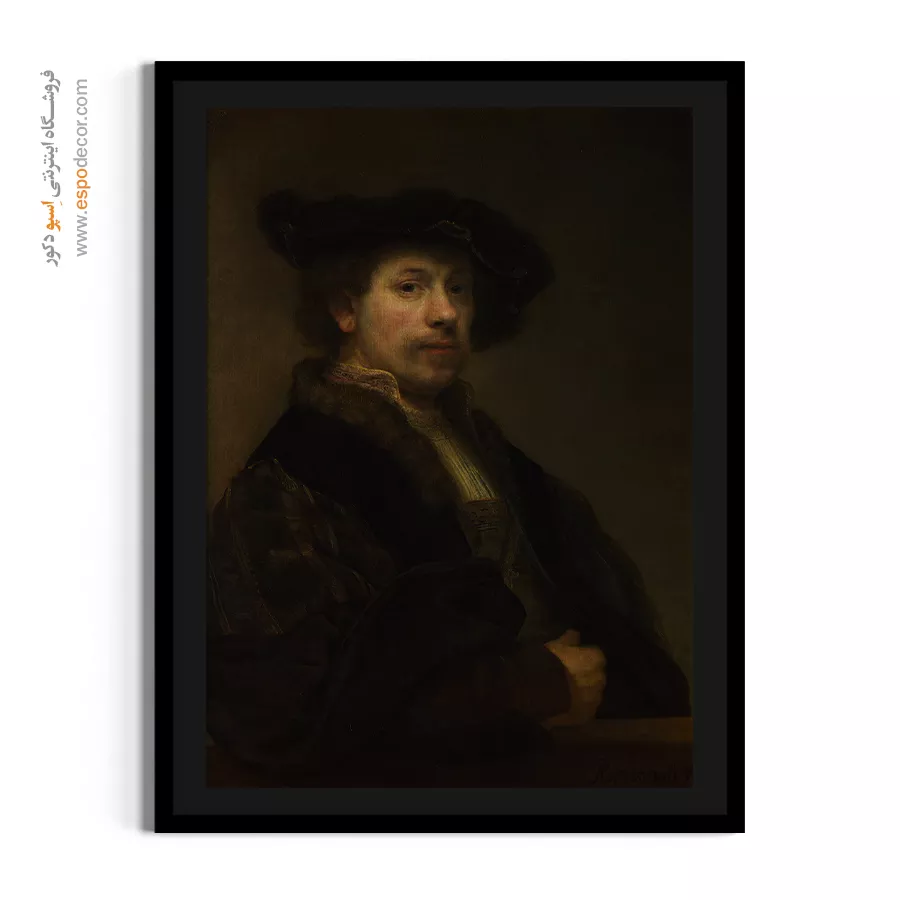 تابلو چهره رامبراند - سلف پرتره در سن 34 سالگی – تابلو نقاشی رامبراند - اسپو دکور