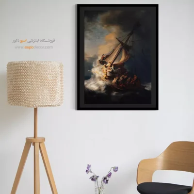 تابلو بوم بزرگ - طوفان در دریای جلیل – تابلو نقاشی رامبراند - اسپو دکور
