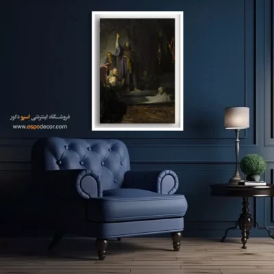 تابلو بوم 50 در 70 - زنده شدن لازاروس – تابلو نقاشی رامبراند - اسپو دکور