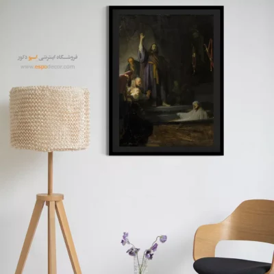 تابلو بوم 50 در 70 - زنده شدن لازاروس – تابلو نقاشی رامبراند - اسپو دکور