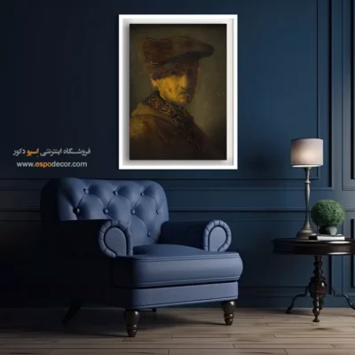 تابلو بوم نقاشی رامبراند اصل - مردی با برت – تابلو نقاشی رامبراند - اسپو دکور
