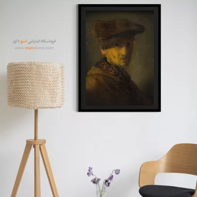 تابلو بوم نقاشی رامبراند اصل - مردی با برت – تابلو نقاشی رامبراند - اسپو دکور