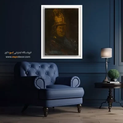 تابلو بوم کنواس - مردی با کلاه طلایی – تابلو نقاشی رامبراند - اسپو دکور