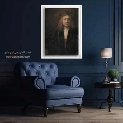 چاپ کنواس - مردی با کلاه مرواریدی – تابلو نقاشی رامبراند - اسپو دکور