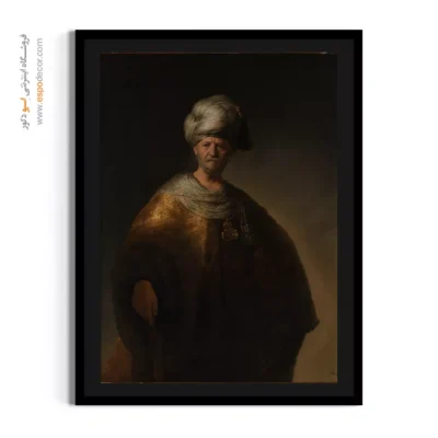 چاپ بوم با کیفیت بالا - مردی با عمامه – تابلو نقاشی رامبراند - اسپو دکور