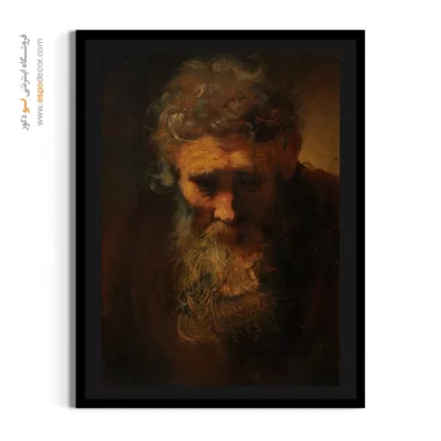 تابلو چاپی روی بوم - مطالعه یک پیرمرد – تابلو نقاشی رامبراند - اسپو دکور